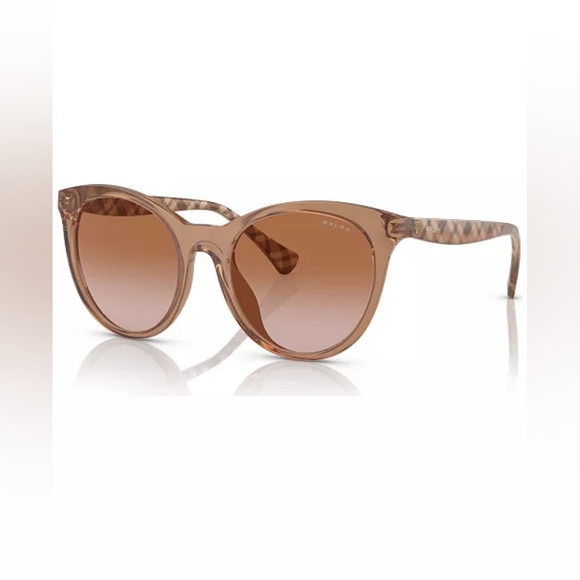 RALPH Ralph Lauren Sunglasses Caramel Transparent Plaid 5294U - Picture 2 of 9